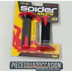 poignée spider pour quad ou moto (rouge et noir)