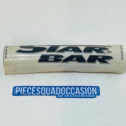 mousse de guidon avec barre pour mx, enduro, quad star bar (blanc)