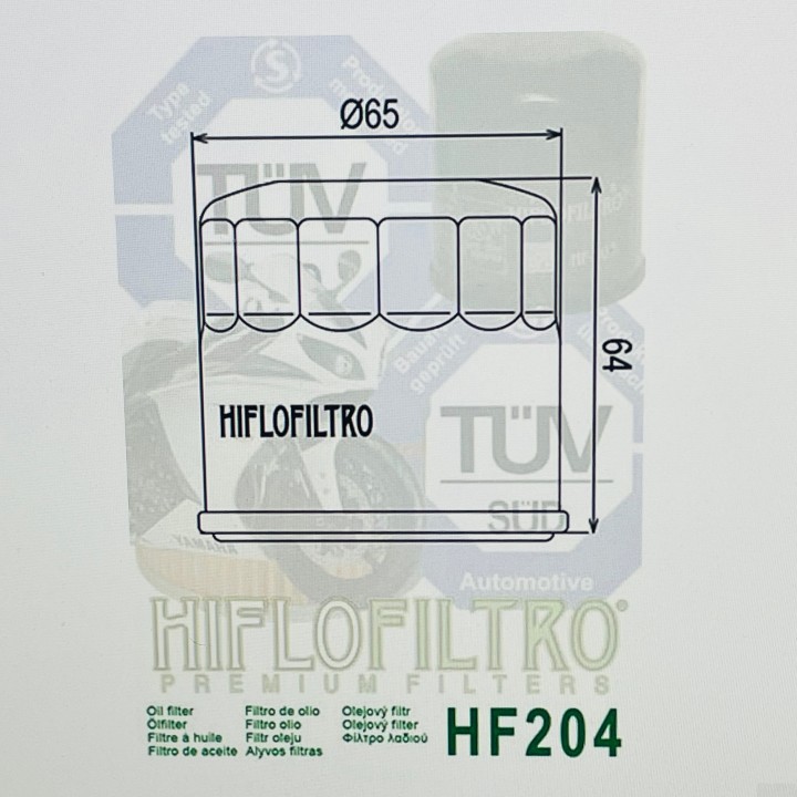 filtre a huile hf 204 quad et moto