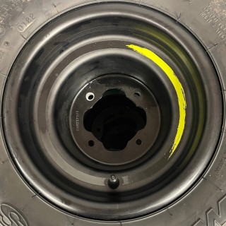 jante arrière quad  250/350/450/660/700 yamaha (noir/virgule jaune fluo)