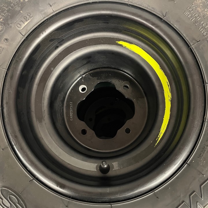 jante arrière quad  250/350/450/660/700 yamaha (noir/virgule jaune fluo)