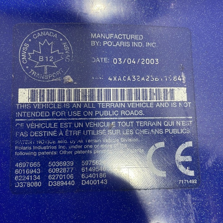 face avant quad 330 trailboss et 400/500/600/700 sportsman polaris (bleu)