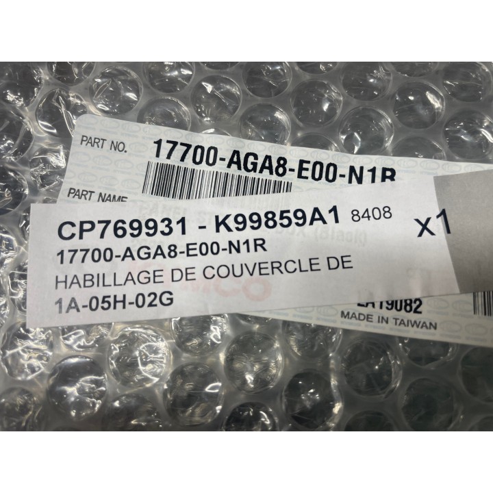 habillage de couvercle de boite a gant quad 550 mxu kymco (noir)