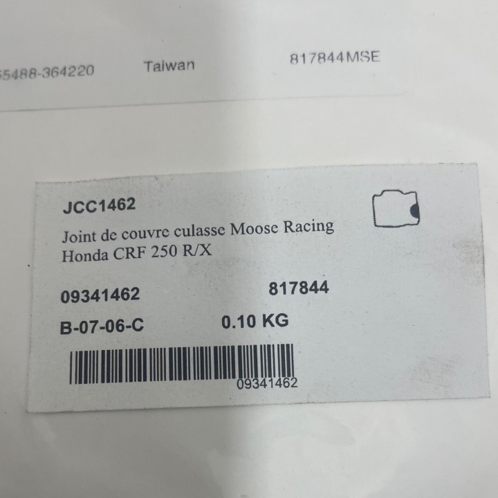 joint de couvre culasse moto 250 crf honda (moose)