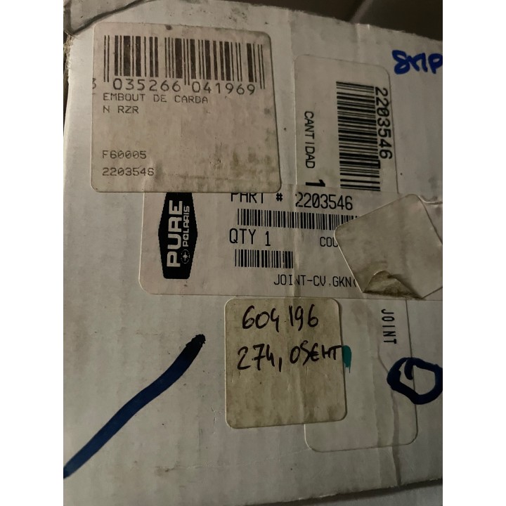 embout de cardan arrière ssv 800 rzr polaris (2008/10)