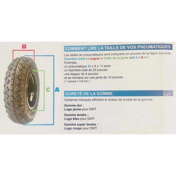 pneus quad 18X6.5-8 carlisle