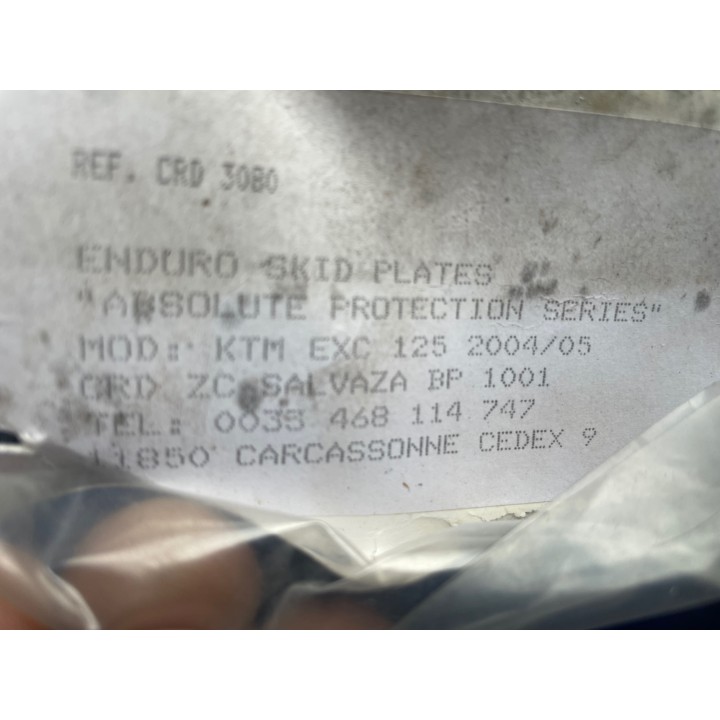 sabot moteur moto 125 exc ktm 2004/05