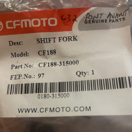 fourchette de sélection de pont avant quad 500/600/800 cf moto