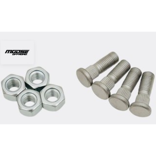 kit goujon + écrous d'étoile de roue pour quad suzuki et kawasaki