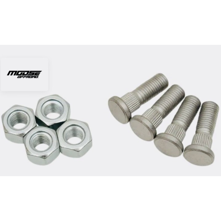 kit goujon + écrous d'étoile de roue pour quad suzuki et kawasaki