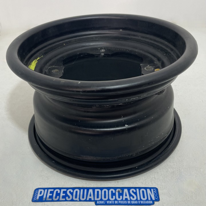 JANTE AVANT 250/350/450/660/700 YAMAHA (NOIR/VIRGULE JAUNE FLUO)