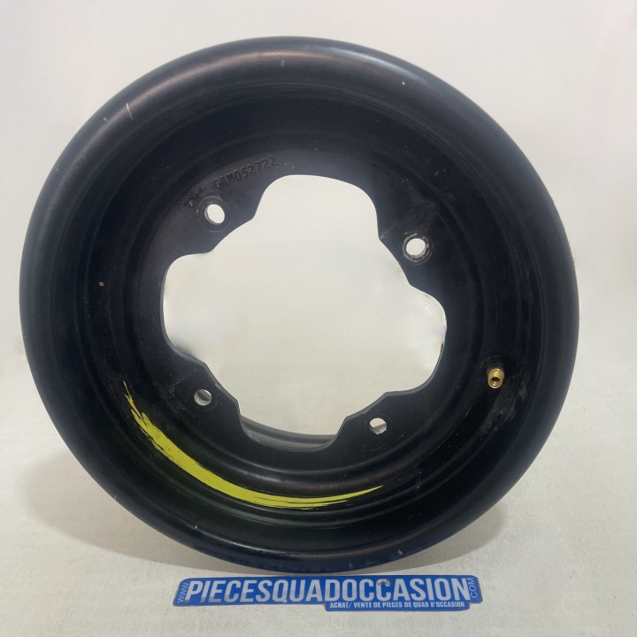 JANTE AVANT 250/350/450/660/700 YAMAHA (NOIR/VIRGULE JAUNE FLUO)