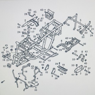 support arrière de cadre quad 550 HY hytrack ety 520 goes (N5)