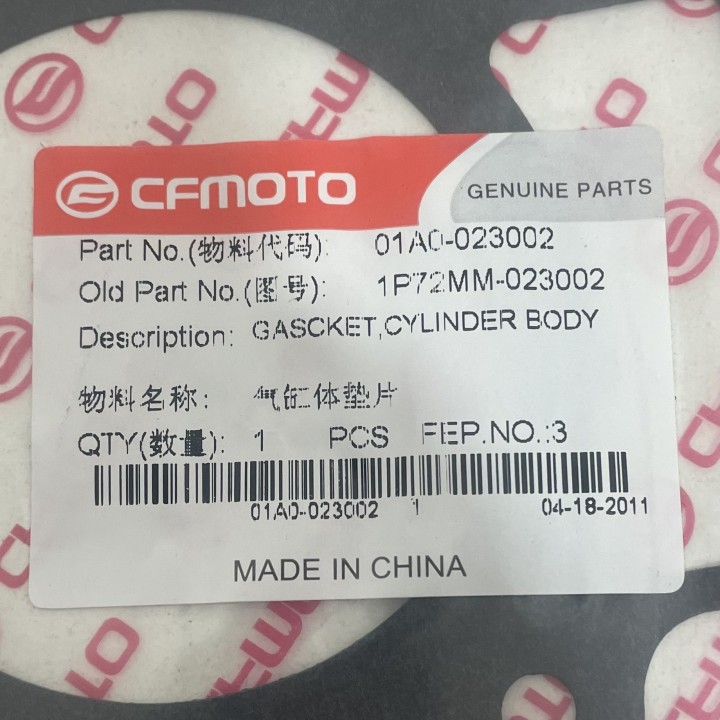 joint d'embase quad 250 cf moto