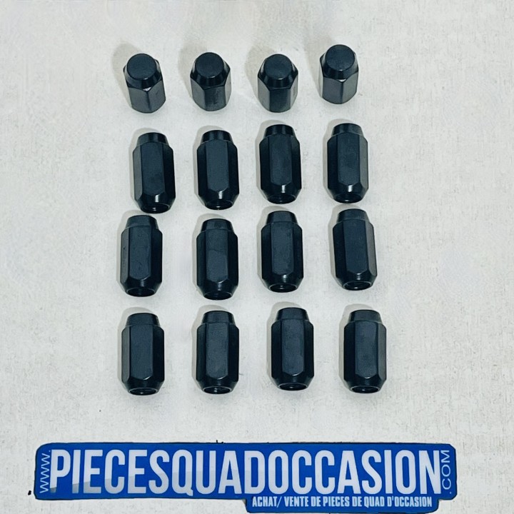 LOT DE 16 ECROUS DE ROUE CONIQUE 10X1.25MM C5A