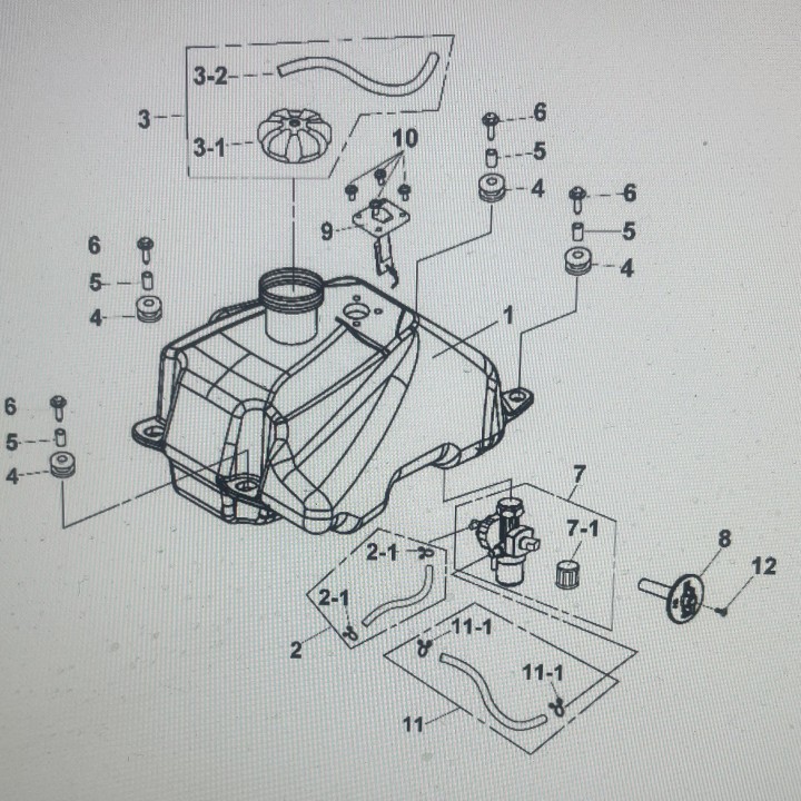 réservoir d'essence quad 250 et 300 vector e-ton (1)