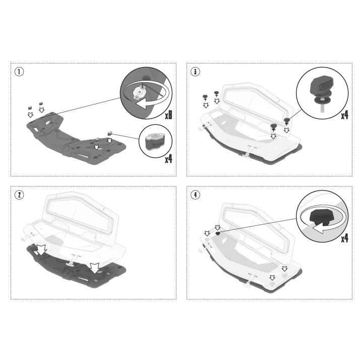 Coffre avant CFMOTO CFORCE 520 pour porte bagage Plastique