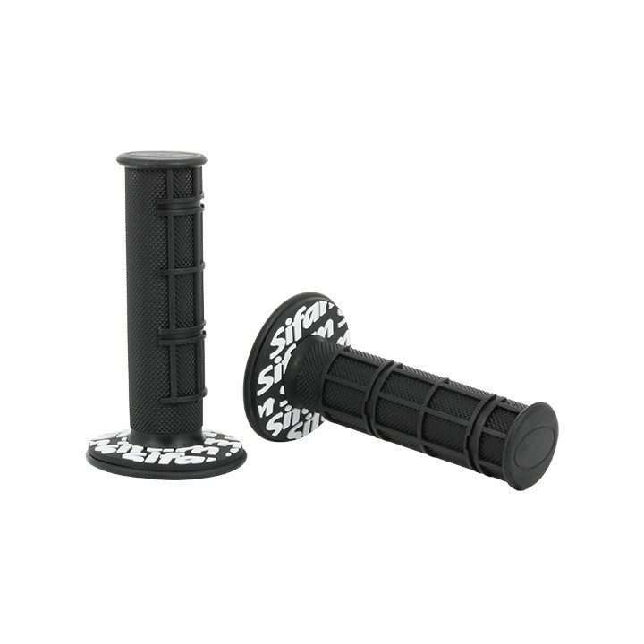 Poignées anti vibrations noires cross SIFAM Ø22mm
