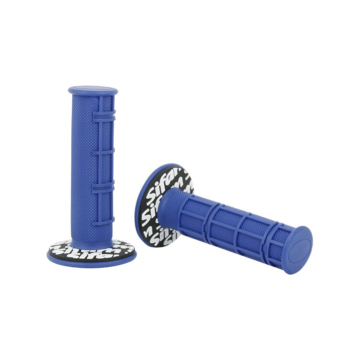 Poignées anti vibrations bleues cross SIFAM Ø22mm