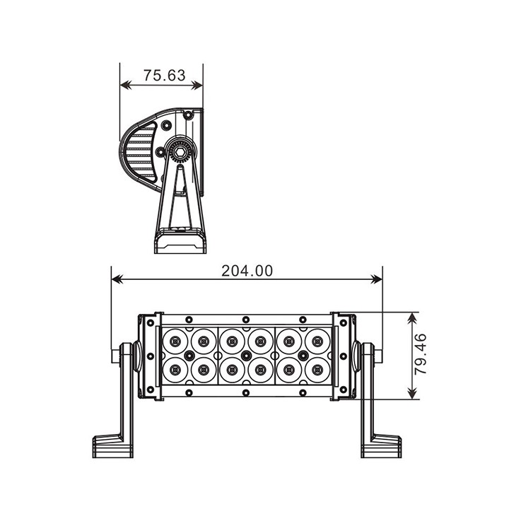 Projecteur Quad 12 LED 36W 2160Lum, Epistar Leds,CE Rohs