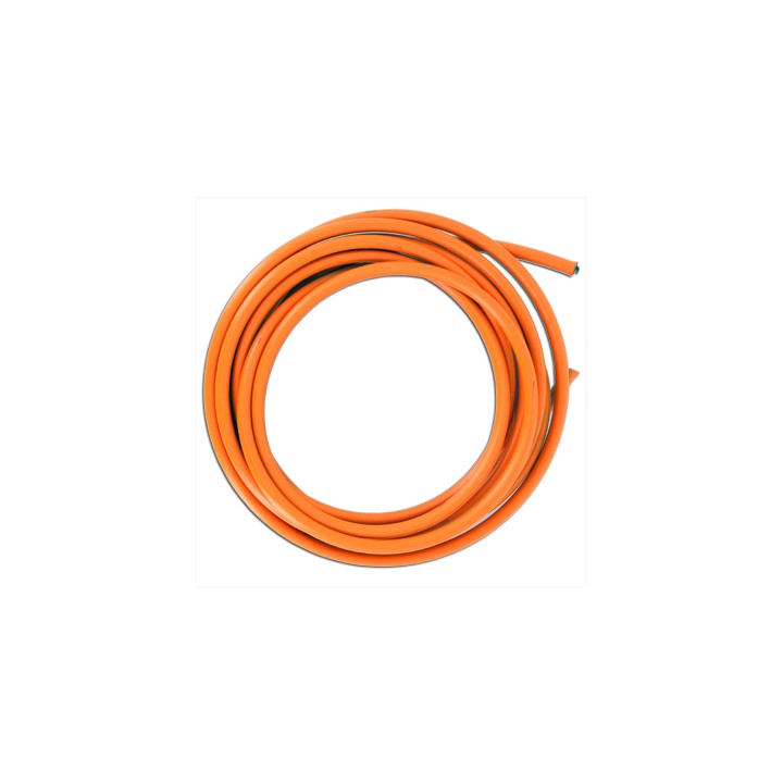 Rouleau de Durite Tressée Inox 5 Mètres Gaine Orange