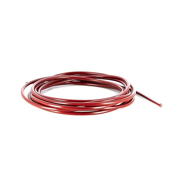 Rouleau de Durite Tressée Inox 5 Mètres Gaine Rouge
