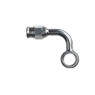 Banjo Acier Plaqué coudé 90° à plat Ø10mm Pour Durite Pré Sertie