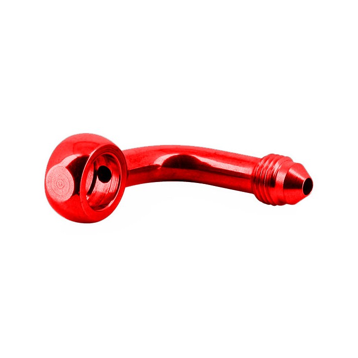 Banjo Alu Rouge 90° Pour Durite Pré Sertie