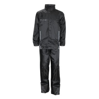 Ensemble Pluie Polyester Revêtement Pvc Noir Marquages Reflechissants