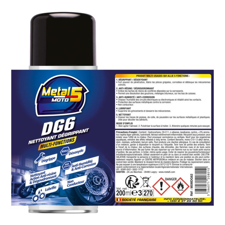 Nettoyant dégrippant DG6 - 200ml