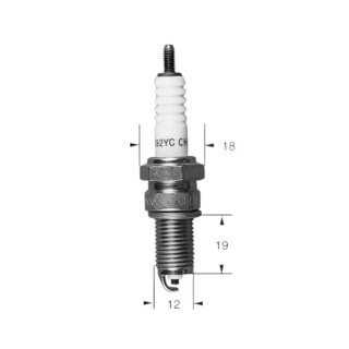 Bougie 8809 Ø12mm Culot: 19mm Equivalence DR8ES / DPR9EIX-9