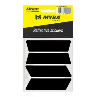 stickers réflechissants noir  pour casques