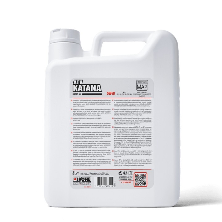 Huile 4T Katana ATV 5W40 4L