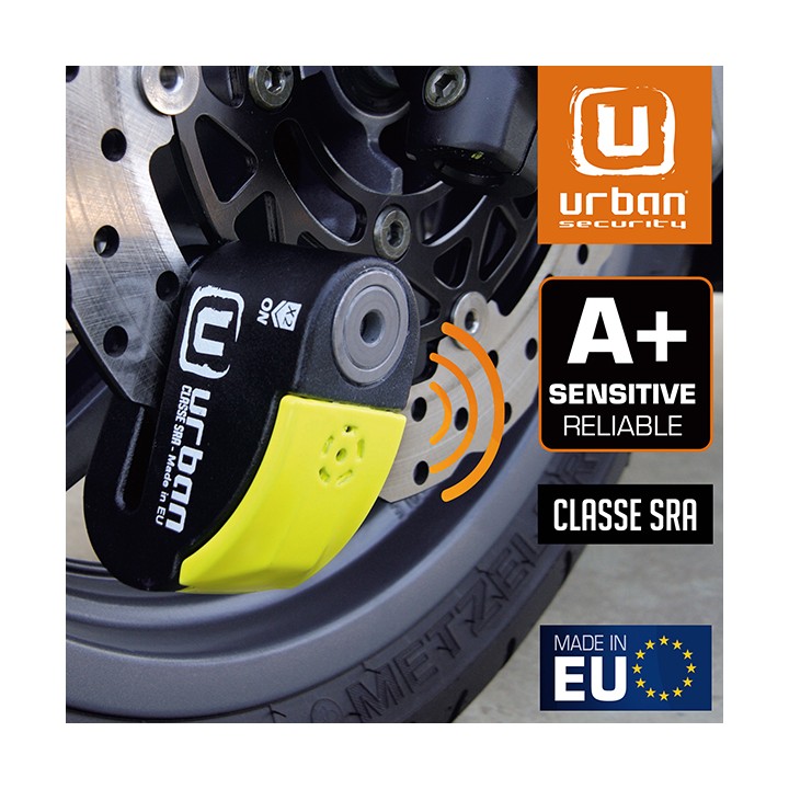Antivol SRA - Bloque Disque Noir et jaune ø10 mm - Hi-Tech Alarme