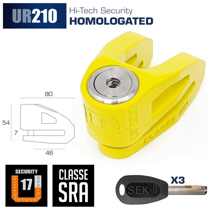 Bloque Disque SRA - ø10 acier jaune