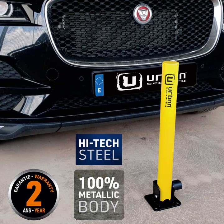 Antivol Voiture- Barrière Rabattable -Poteau Parking avec Serrure Uni
