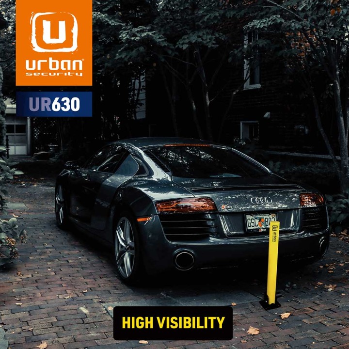 Antivol Voiture- Barrière Rabattable -Poteau Parking avec Serrure Uni