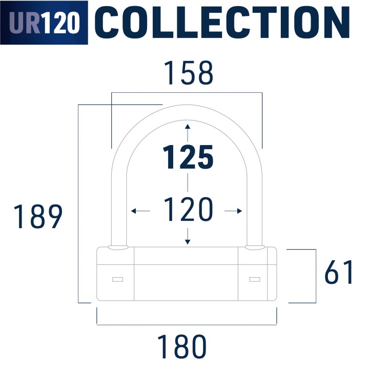 Antivol SRA - U - UR120 - ø18 - 120*125 Homologation