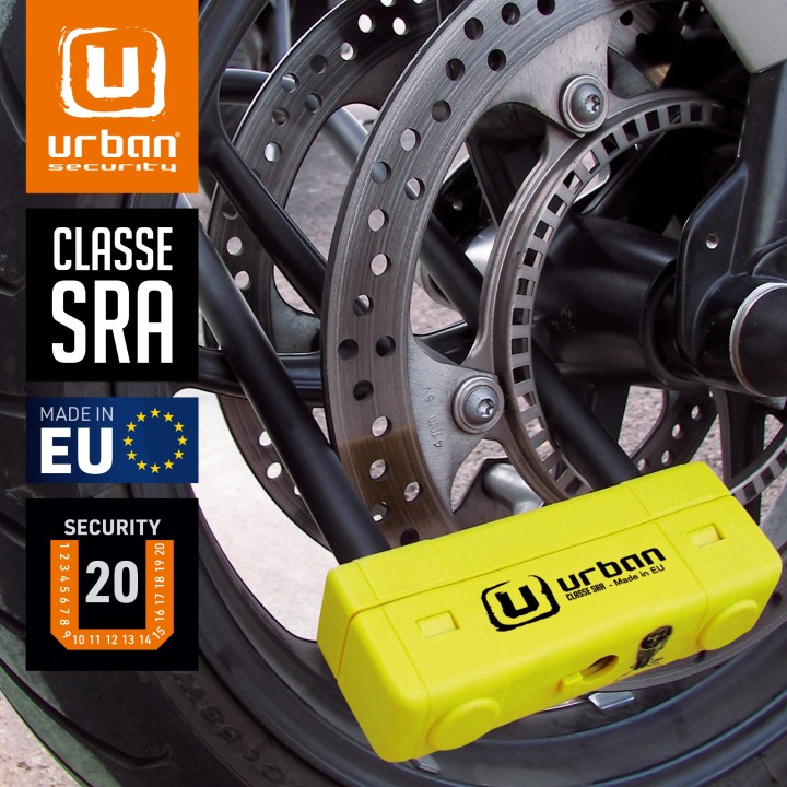 Antivol SRA - U - UR85 - ø18 - 85*300 Homologation Noir & Jaune