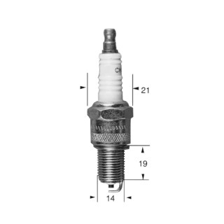 Bougie N7YC Ø14mm Culot: 19mm Equivalence BP7ES