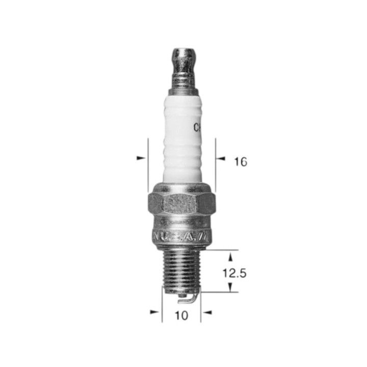 Bougie P-RZ9HC Ø10mm Culot: 12.5mm Equivalence CR6HSA