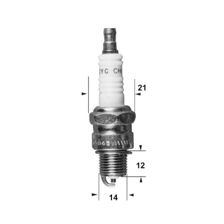 Bougie RL82YC Ø14mm Culot: 12mm - Equivalence BPR7HS