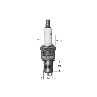 Bougie RN4C Ø14mm Culot: 19mm - Equivalence BR9ES
