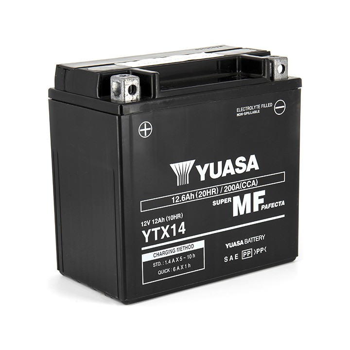 Batterie YTX14 SLA AGM - Sans Entretien - Prête à l'emploi.