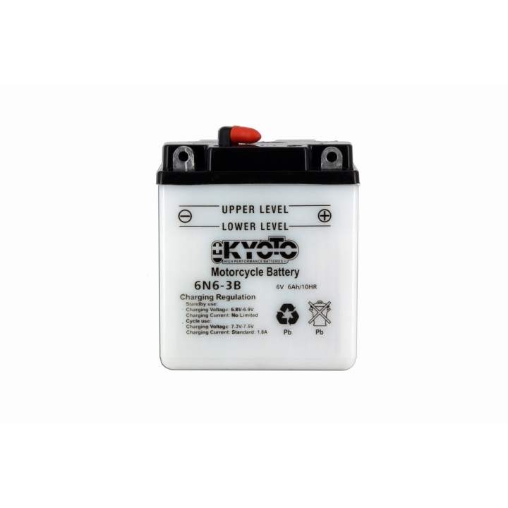 Batterie 6N6-3B Conventionnelle Avec Entretien - Livrée Avec Pack Aci