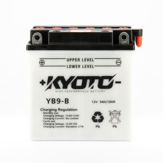 Batterie YB9-B Conventionnelle Avec Entretien - Livrée Avec Pack Acid
