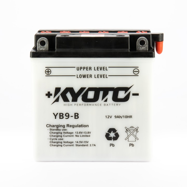Batterie YB9-B Conventionnelle Avec Entretien - Livrée Avec Pack Acid