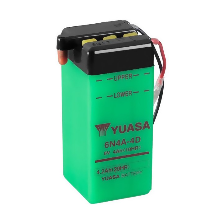 Batterie 6N4A-4D Conventionnelle Avec Entretien - Livrée Sans Acide