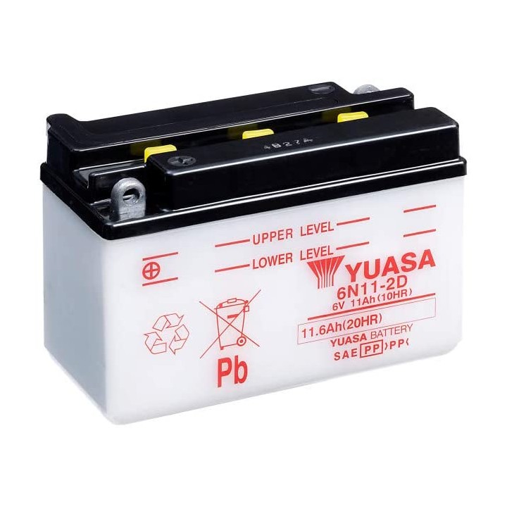 Batterie 6N11-2D Conventionnelle Avec Entretien - Livrée Sans Acide