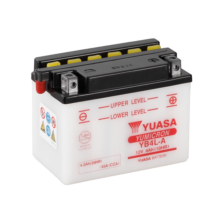 Batterie YB4L-A Conventionnelle Avec Entretien - Livrée Sans Acide